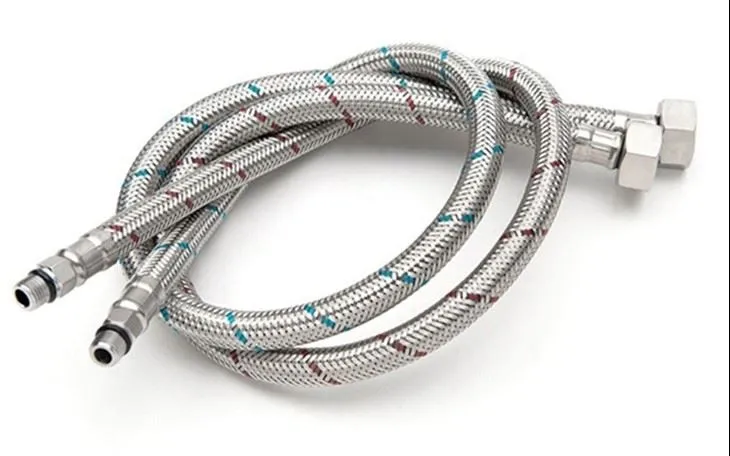 Faucet لوازم جانبی فولاد ضد زنگ شیلنگ با اتصال 3/8 اینچ موضوع فشرده سازی زن X M10