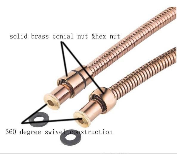 flexible Red Copper Shower hose replacement for shower head