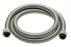 اتصال ماشین لباسشویی بافته CUPC خبره لوازم فولاد ضد زنگ (3/4 FGH X 3/4 FGH، 4 مربع)