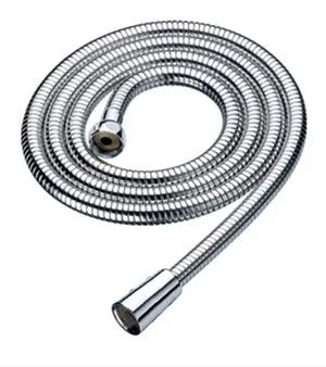 دو قفل انعطاف پذیر شلنگ استنلس استيل دوش بزرگ 16 و 17 ميليمتر قطر با مهره برنجی و EPDM تیوب را با مته سوراخ.